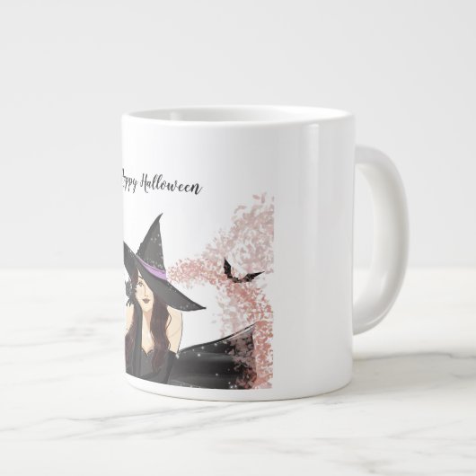 Halloween, Hexe Jumbo-Tasse (Vorderseite Rechts)