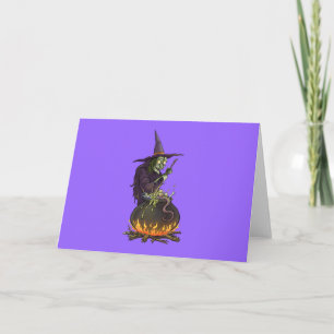 Halloween Hexe Karte