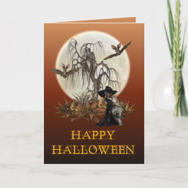Halloween Hexe Karte