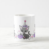 Halloween-Hexe-Katze Kaffeetasse (Mittel)