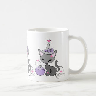 Halloween-Hexe-Katze Kaffeetasse