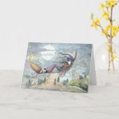 Halloween-Hexe-Katzen-Karte durch Molly Harrison Karte (Gelbe Blume)