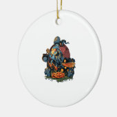 Halloween-Hexe Keramik Ornament (Links)