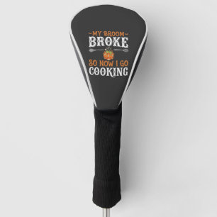 Halloween Hexe Koch Besen Zerbrochen Design_1 Golf Headcover