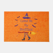 Halloween Hexe kommt in meinen Pretties Funny Zuha Fußmatte (Vorderseite)