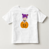 Halloween, Hexe, Kürbis, Boo, Trick oder Trete Kleinkind T-shirt (Vorderseite)