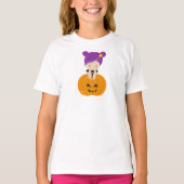 Halloween, Hexe, Kürbis, Boo, Trick oder Trete T-Shirt (Vorderseite)