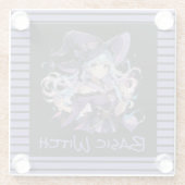 Halloween/Hexe/lila Glasuntersetzer (Rückseite)