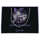 Halloween/Hexe/lila Große Geschenktüte (Vorderseite)