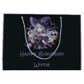 Halloween/Hexe/lila Große Geschenktüte (Rückseite)