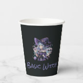 Halloween/Hexe/lila Pappbecher (Rückseite)