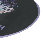 Halloween/Hexe/lila Schneidebrett (Ecke)