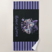 Halloween/Hexe/lila Strandtuch (Vorderseite)