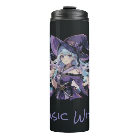 Halloween/Hexe/lila Thermosbecher (Vorderseite)
