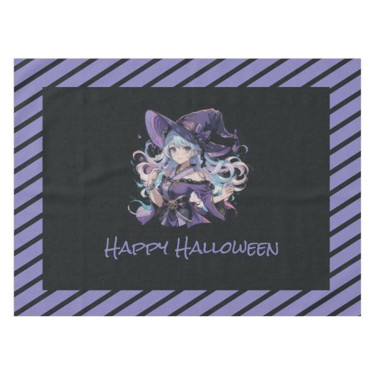 Halloween/Hexe/lila Tischdecke (Vorderseite (Horizontal))