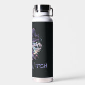 Halloween/Hexe/lila Trinkflasche (Rückseite)