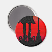 Halloween-Hexe Magnet (Vorderseite/Rückseite)