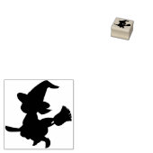 Halloween Hexe mit Broom Gummistempel (Stempel)