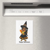 Halloween Hexe mit Cat Magnet (In Situ (Geschirrspüler))