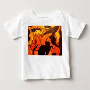 Halloween Hexe mit einer schwarzen Katze Baby T-shirt
