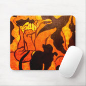 Halloween Hexe mit einer schwarzen Katze Mousepad (Mit Mouse)