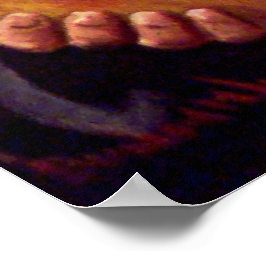 Halloween Hexe mit Funny Pumpkin Poster (Ecke)