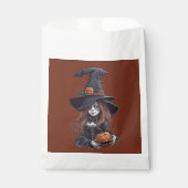 Halloween-Hexe mit Kürbis - Geschenktütchen (Vorderseite)