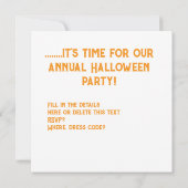 Halloween-Hexe mit Kürbissen Einladung (Rückseite)