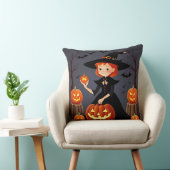 Halloween Hexe mit Pumpkins Kissen (Stuhl )