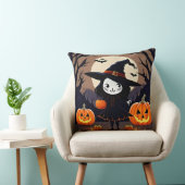 Halloween Hexe mit Pumpkins Kissen (Stuhl )