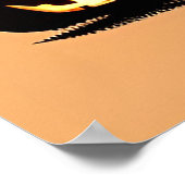 Halloween Hexe mit Pumpkins Poster (Ecke)