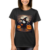 Halloween Hexe mit Pumpkins