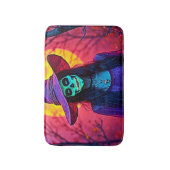 Halloween Hexe mit Skull Face Design Badematte (Vorderseite Vertikal)