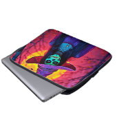 Halloween Hexe mit Skull Face Design Laptopschutzhülle (Vorne Knopf)
