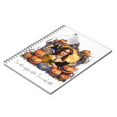 Halloween Hexe mit Zitat Notizblock (Linke Seite)