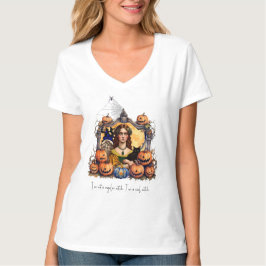 Halloween Hexe mit Zitat T-Shirt