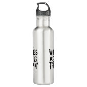 Halloween Hexe Modern Womens Scare Edelstahlflasche (Rückseite)