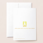 Halloween Hexe Niedlich Spaß lächeln glücklich Gol Folienkarte (Rückseite mit Umschlag)