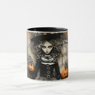 Halloween Hexe niedlich und gruselig Tasse
