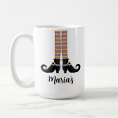 Halloween Hexe Niedliche einfache Whimsikschuhe Kaffeetasse (Links)