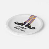 Halloween Hexe Niedliche einfache Whimsikschuhe Pappteller (Schrägansicht)