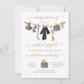 Halloween Hexe oder Wizard Baby braut Dusche Einladung (Vorderseite)