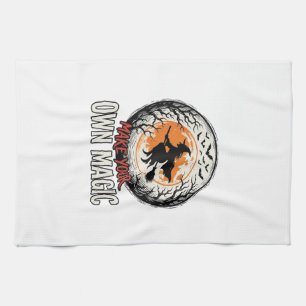 Halloween-Hexe-own-Magic-Vintage-Shirt-Design_1 Geschirrtuch