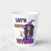 Halloween-Hexe Pappbecher (Vorderseite)