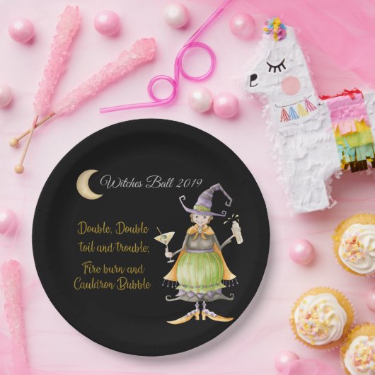 Halloween-Hexe-Pappteller Pappteller (Party)