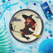 Halloween-Hexe-Pappteller Pappteller (Party)