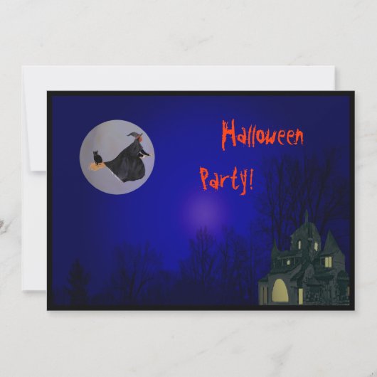 Halloween-Hexe-Party Einladung (Vorderseite)