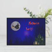 Halloween-Hexe-Party Einladung (Stehend Vorderseite)