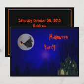 Halloween-Hexe-Party Einladung (Vorne/Hinten)