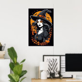 Halloween Hexe Poster (Heimbüro)